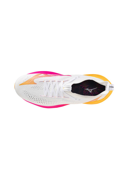 MIZUNO NEO VISTA 2 Homme — White/White/PinkTetra — Réf J1GC254704 | Amorti réactif & confort