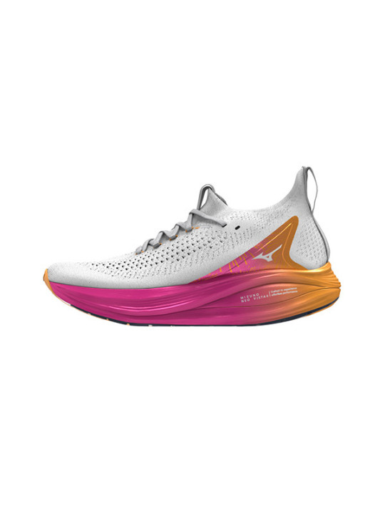 MIZUNO NEO VISTA 2 Homme — White/White/PinkTetra — Réf J1GC254704 | Amorti réactif & confort