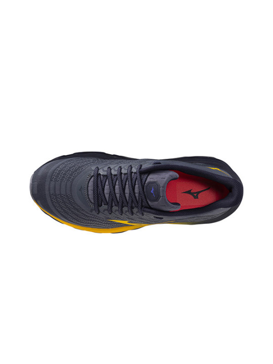 MIZUNO WAVE HORIZON 8 Homme — BlueGranite/Citrus/BaritoneBlue — Réf J1GC252651 | Amorti & stabilité
