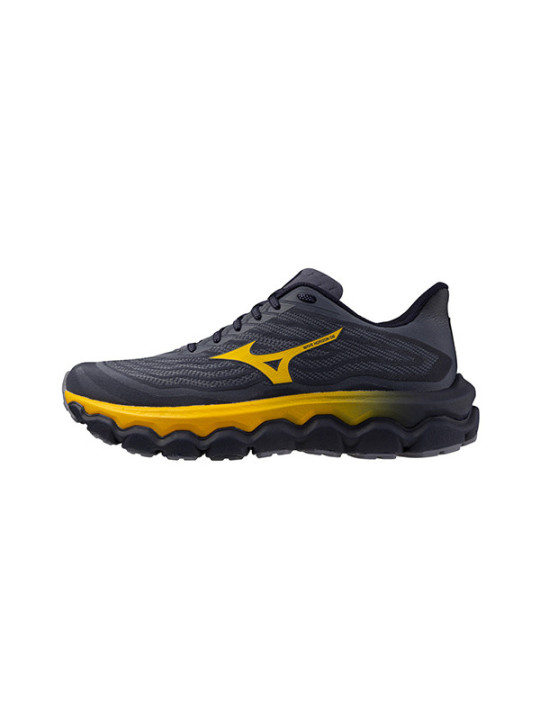 MIZUNO WAVE HORIZON 8 Homme — BlueGranite/Citrus/BaritoneBlue — Réf J1GC252651 | Amorti & stabilité