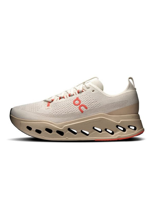 ON RUNNING Cloudsurfer Max Homme Ivory | Salmon — 3MF30433297 — Amorti maximal Double CloudTec Phase
