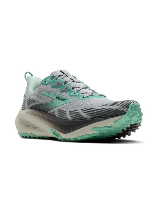 BROOKS Ghost Trail Femme — Harbor Mist / Poppy / Yucca — Réf 1204641B026