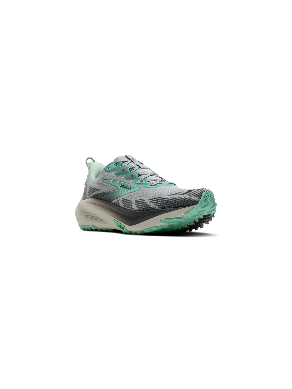 BROOKS Ghost Trail Femme — Harbor Mist / Poppy / Yucca — Réf 1204641B026