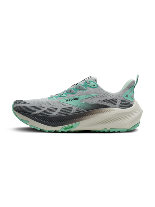 BROOKS Ghost Trail Femme — Harbor Mist / Poppy / Yucca — Réf 1204641B026