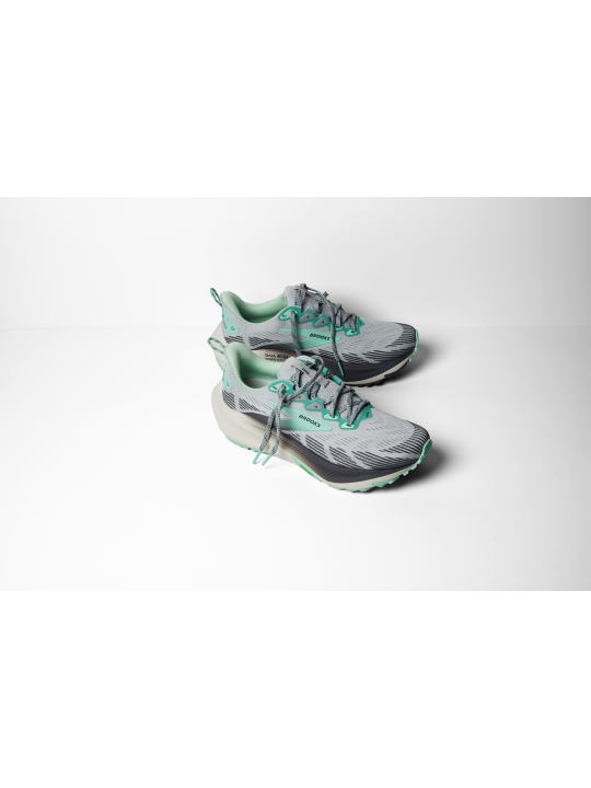 BROOKS Ghost Trail Femme — Harbor Mist / Poppy / Yucca — Réf 1204641B026