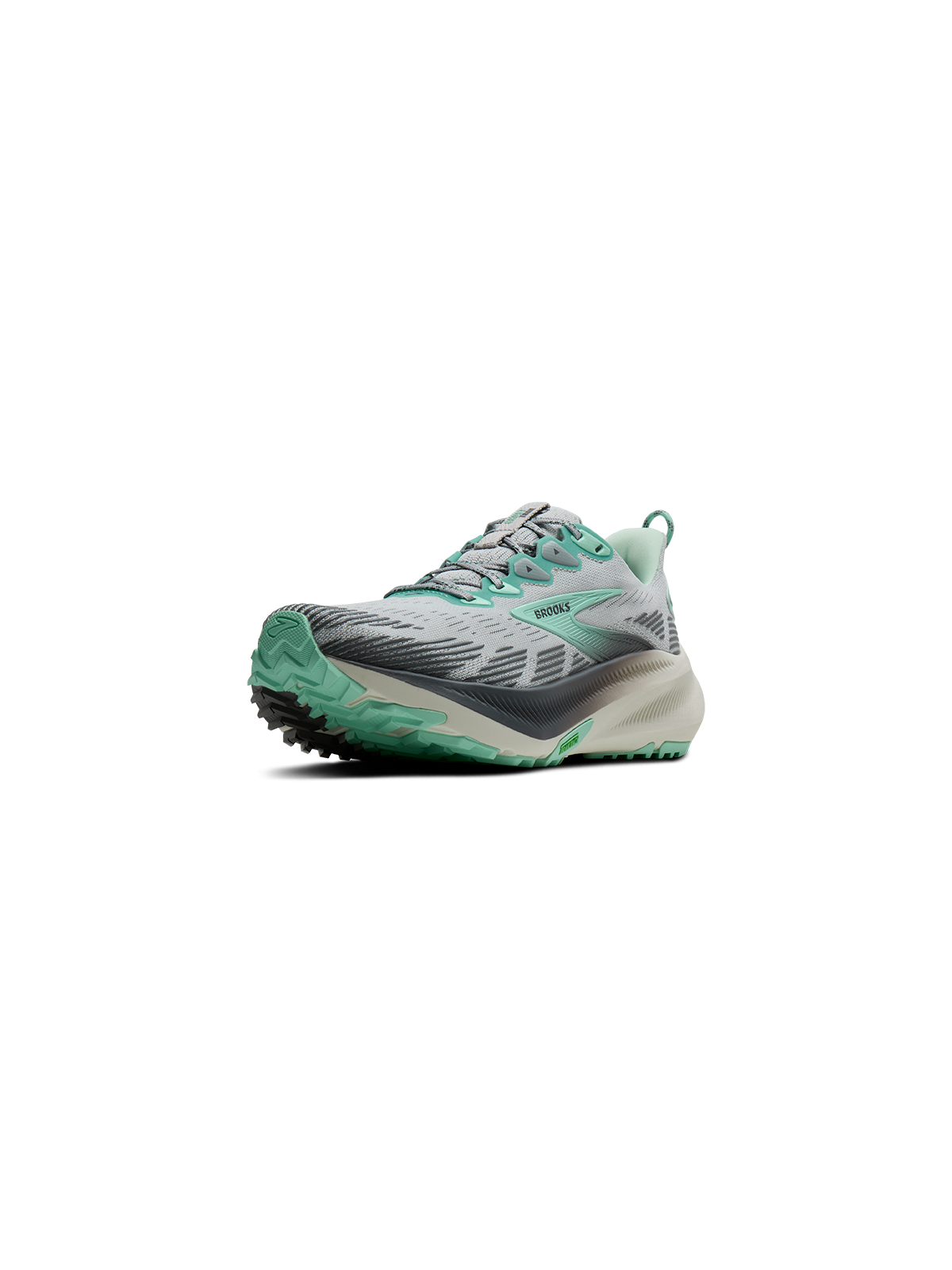 BROOKS Ghost Trail Femme — Harbor Mist / Poppy / Yucca — Réf 1204641B026