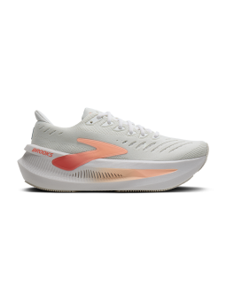 BROOKS Glycerin Max Femme — White / Coral / Peach — Réf 1204681B197