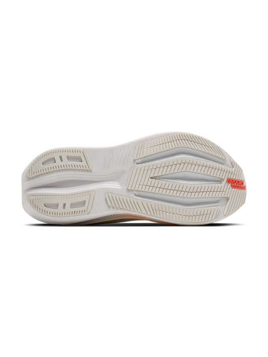 BROOKS Glycerin Max Femme — White / Coral / Peach — Réf 1204681B197