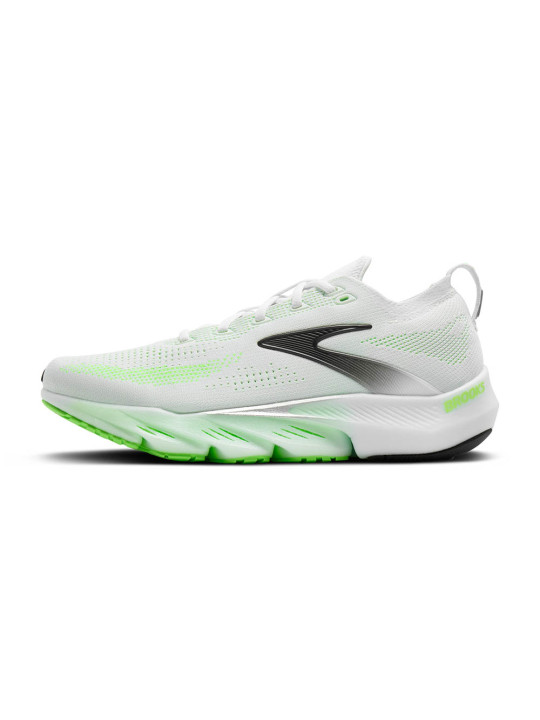BROOKS Glycerin Flex Mens — White/Green Gecko/Phantom | Running confort & flex • 1104781D114