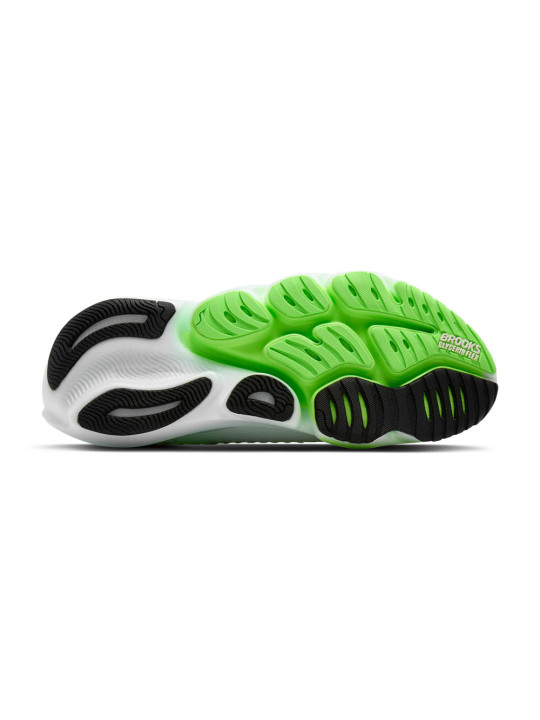 BROOKS Glycerin Flex Mens — White/Green Gecko/Phantom | Running confort & flex • 1104781D114