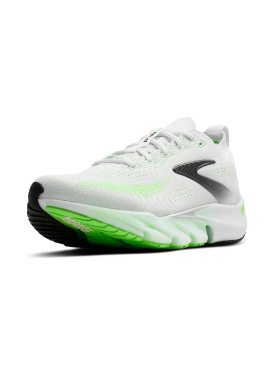 BROOKS Glycerin Flex Mens — White/Green Gecko/Phantom | Running confort & flex • 1104781D114