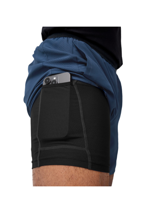 BROOKS Dash 2‑in‑1 Short Mens — Midnight Run/Black | Short running 2‑in‑1 • 211584428