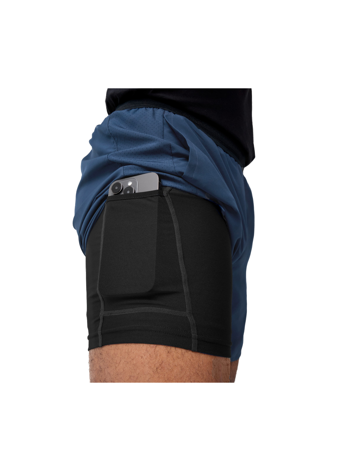 BROOKS Dash 2‑in‑1 Short Mens — Midnight Run/Black | Short running 2‑in‑1 • 211584428