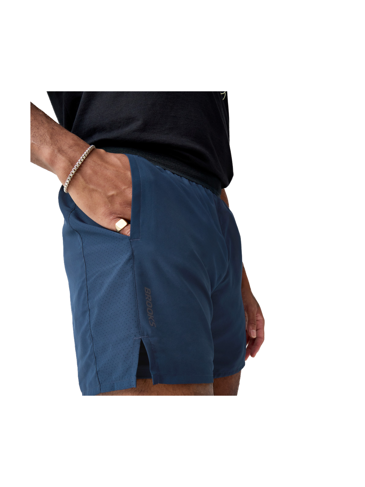 BROOKS Dash 2‑in‑1 Short Mens — Midnight Run/Black | Short running 2‑in‑1 • 211584428