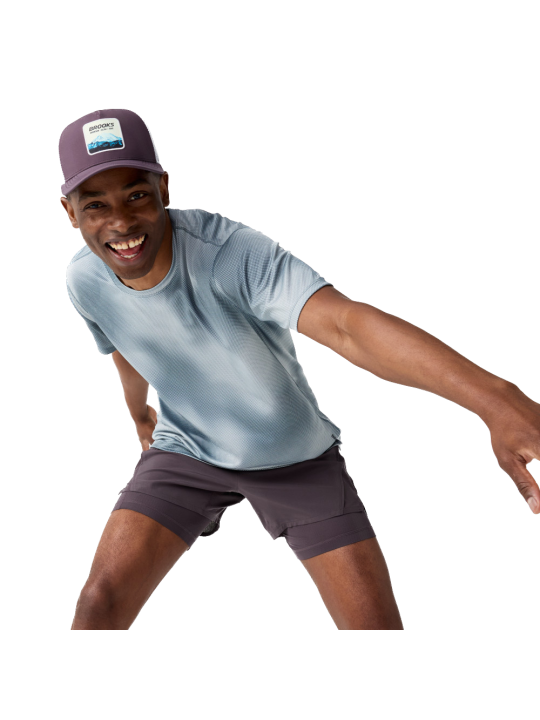 BROOKS High Point 5" 2‑in‑1 Short 2.0 Mens — Dk Russet | Short running 2‑en‑1 • 211495264
