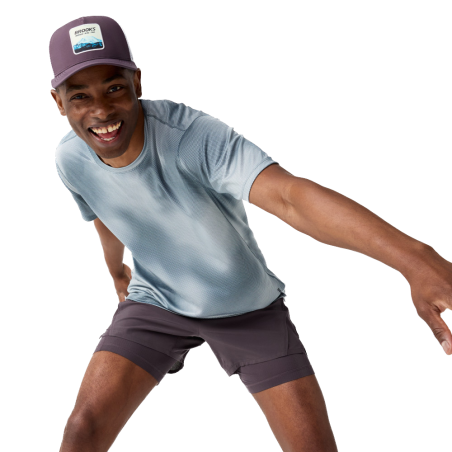 BROOKS High Point 5" 2‑in‑1 Short 2.0 Mens — Dk Russet | Short running 2‑en‑1 • 211495264