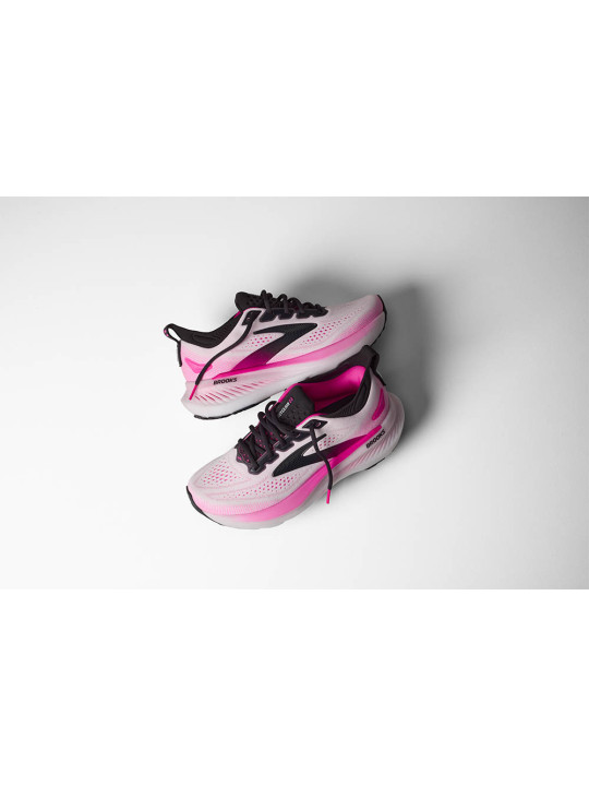   BROOKS Glycerin 23 Womens — White/Phantom/Cyber Pink — Réf 1204651B111 | Amorti ultra‑doux & soutien GTS