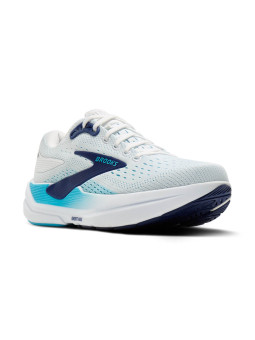 BROOKS Ghost Max 3 Mens — Bright White/Beacon Blue/Teal — Réf 1104641D178 | Amorti protecteur & stabilité