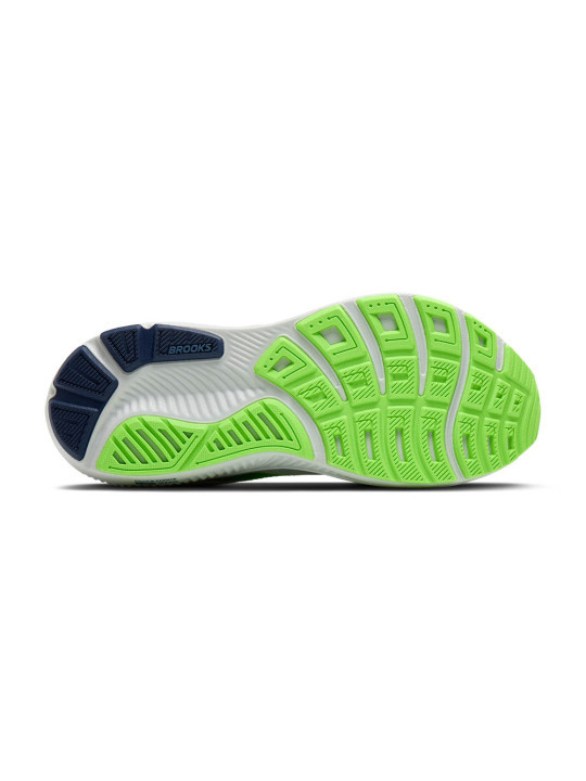 BROOKS Ghost 17 Mens — Oyster/Beacon Blue/Gecko — Réf 1104421D454 | Amorti doux & transitions fluides