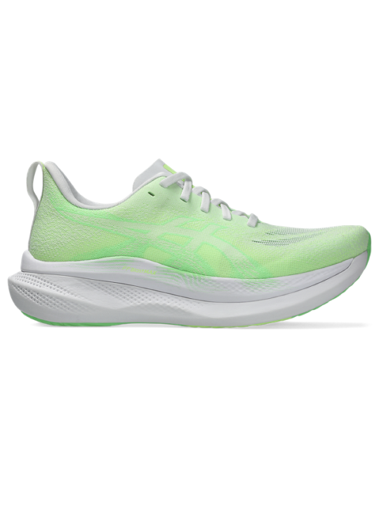 ASICS GLIDERIDE MAX 2 Femme — White / Vital Green — Réf 1012B928-100 | Chaussure running