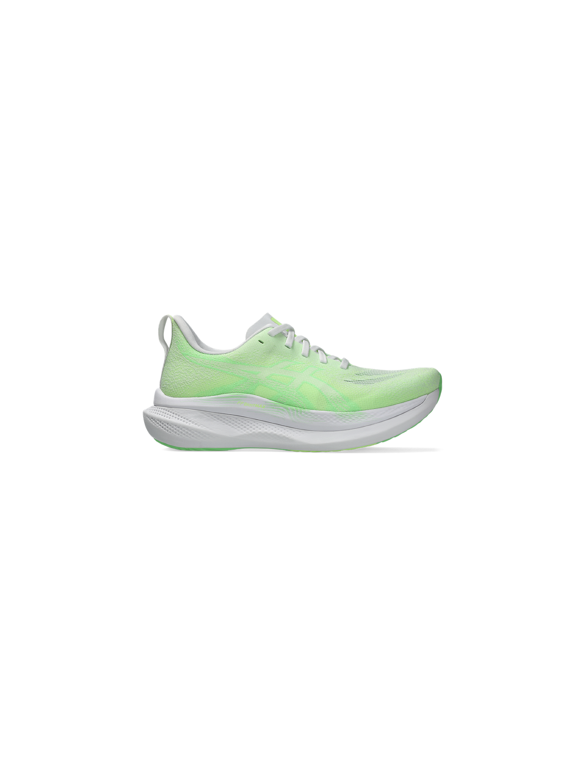 ASICS GLIDERIDE MAX 2 Femme — White / Vital Green — Réf 1012B928-100 | Chaussure running