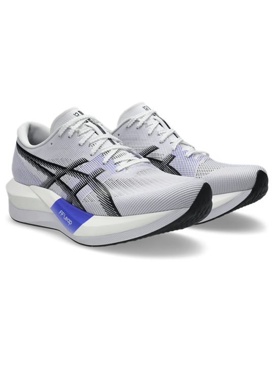 ASICS MAGIC SPEED 5 — WHITE / BLACK — Réf 1013A183-100 | Chaussure route réactive & compétition