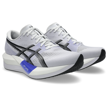 ASICS MAGIC SPEED 5 — WHITE / BLACK — Réf 1013A183-100 | Chaussure route réactive & compétition