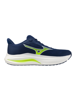 WAVE INSPIRE 22 MEN — Estate Blue/Lightning Yellow — Réf J1GD264424 | Chaussure route stabilité & amorti ENERZYnxt