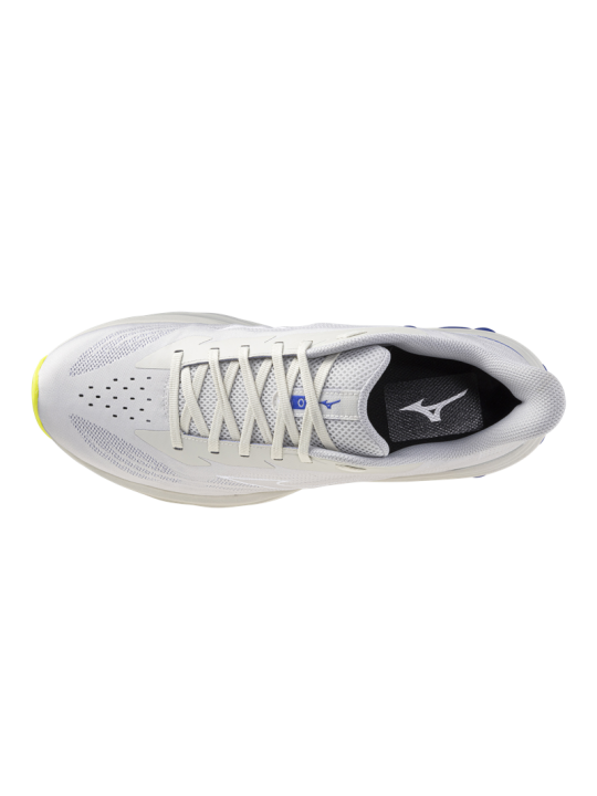   MIZUNO WAVE SKYRISE 7 Homme — Dawn Blue / White / Dazzling Blue — Réf J1GC260902 | Chaussure running amorti