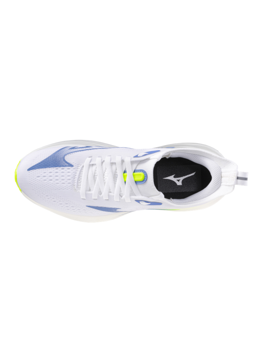   MIZUNO NEO ZEN 2 WOMEN — White/Ultramarine/Lightning Yellow — Réf J1GD268621 | Chaussure route réactive & confortable