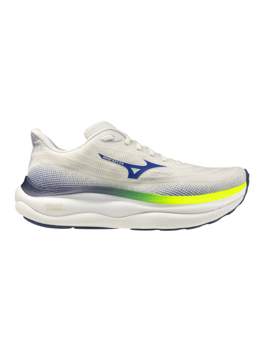   WAVE SKY 9 MEN — Snow White/Surf the Web/Lightning Yellow — Réf J1GC250251 | Amorti ENERZY NXT Nitrogen Infused