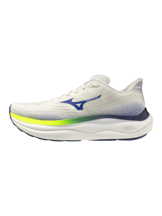   WAVE SKY 9 MEN — Snow White/Surf the Web/Lightning Yellow — Réf J1GC250251 | Amorti ENERZY NXT Nitrogen Infused