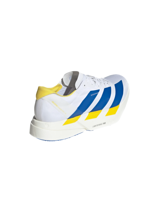   Adidas Adizero Adios Pro 4 Homme — KI9388 — FTWWHT/BLUE/YELLOW