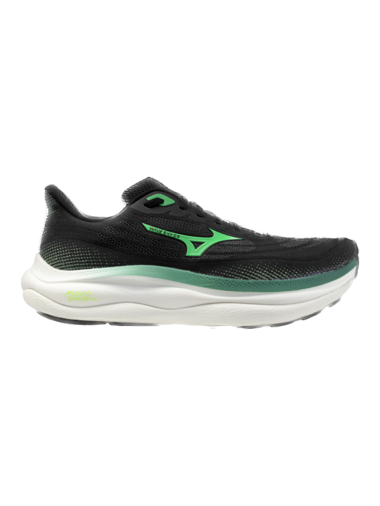 WAVE SKY 9 MEN — Black/Goblin Green/Alpine Green — Réf J1GC250255 | Amorti ENERZY NXT Nitrogen Infused