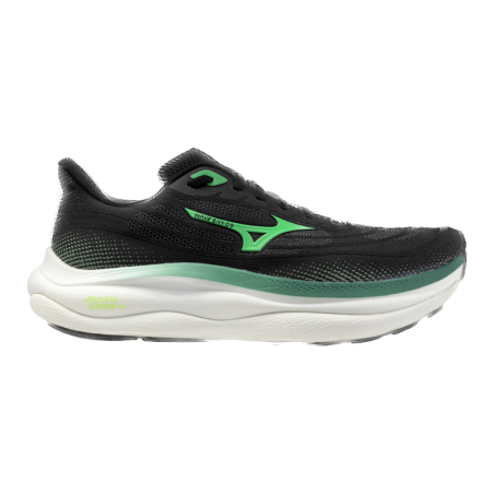 WAVE SKY 9 MEN — Black/Goblin Green/Alpine Green — Réf J1GC250255 | Amorti ENERZY NXT Nitrogen Infused