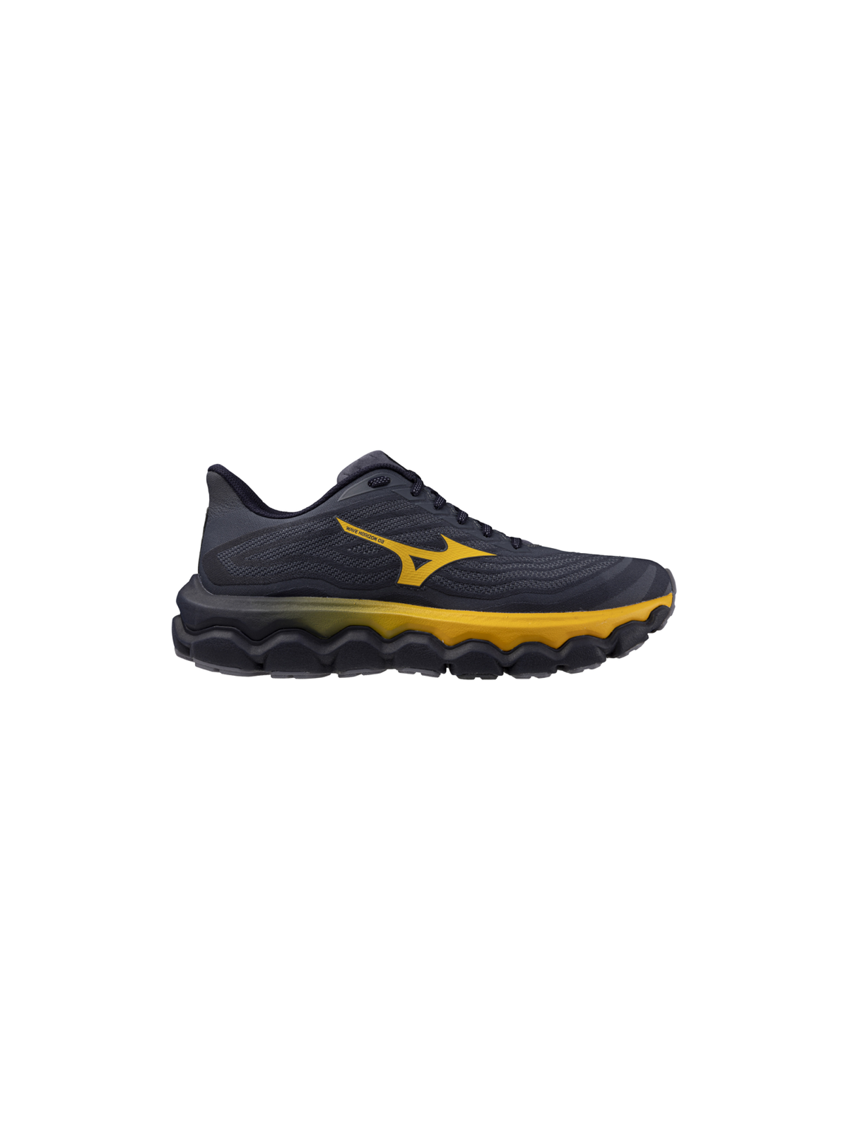 MIZUNO WAVE HORIZON 8 Homme — BlueGranite/Citrus/BaritoneBlue — Réf J1GC252651 | Amorti & stabilité