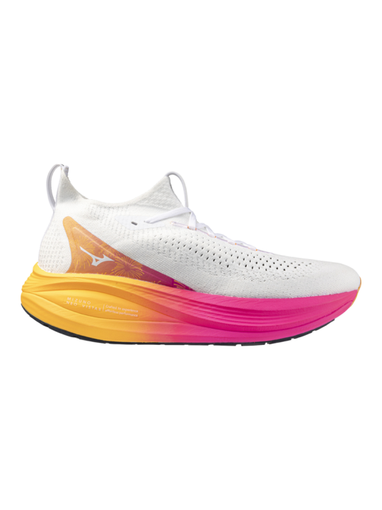 MIZUNO NEO VISTA 2 Homme — White/White/PinkTetra — Réf J1GC254704 | Amorti réactif & confort