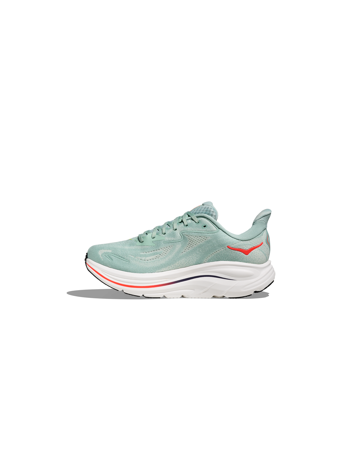 HOKA CLIFTON 10 Homme — Chaussure Running Sage / Neon Flame | 1162030‑SGNN