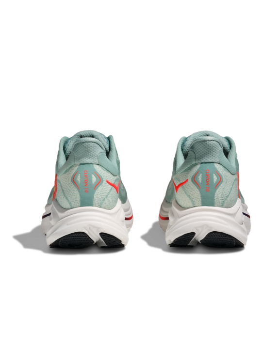 HOKA CLIFTON 10 Homme — Chaussure Running Sage / Neon Flame | 1162030‑SGNN