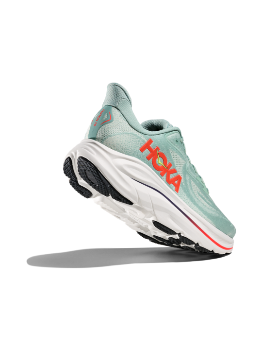 HOKA CLIFTON 10 Homme — Chaussure Running Sage / Neon Flame | 1162030‑SGNN