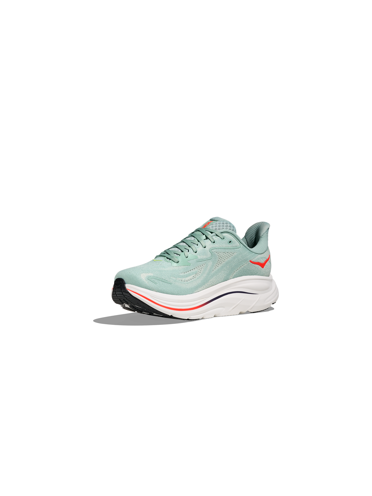 HOKA CLIFTON 10 Homme — Chaussure Running Sage / Neon Flame | 1162030‑SGNN