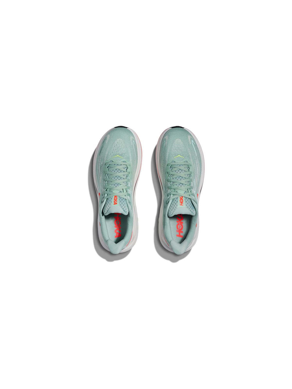 HOKA CLIFTON 10 Homme — Chaussure Running Sage / Neon Flame | 1162030‑SGNN