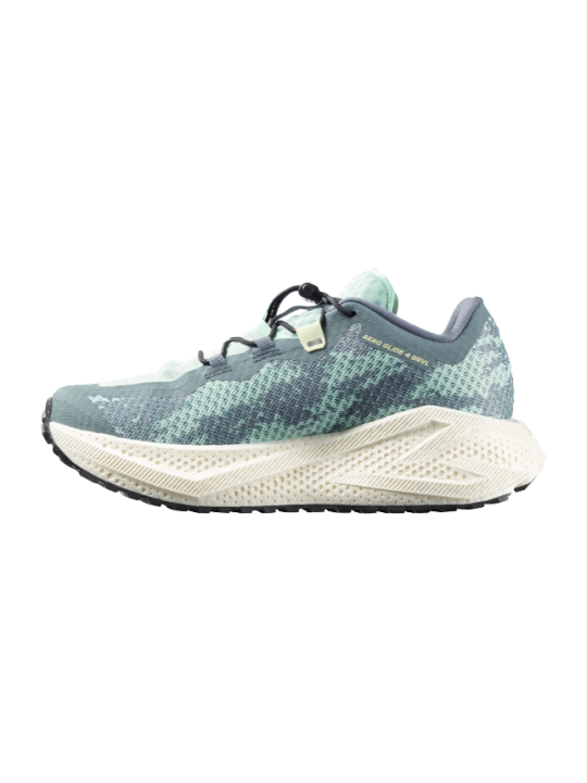 SALOMON AERO GLIDE 4 GRVL Femme — Stormy Weather / Lichen / Vanilla Ice | Course quotidienne — L49175700