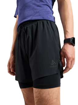 ODLO X‑ALP TRAIL 6" 2‑in‑1 Short Homme — Léger, séchage rapide