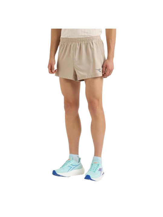 Short Running Fendu Diadora Super Light 3" Homme - Humus