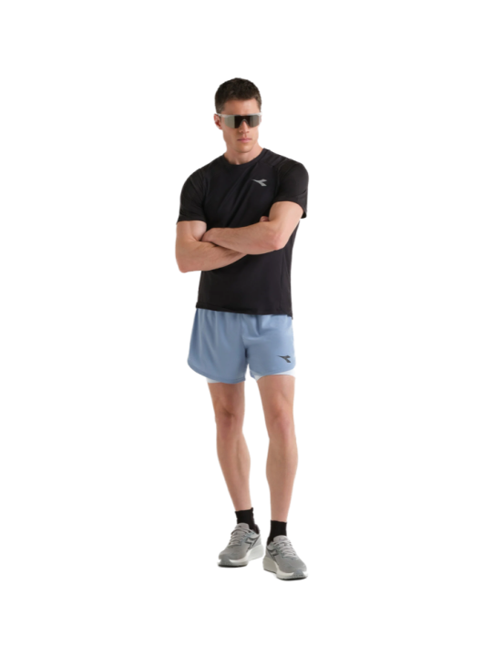 Diadora Shorts 2in1 5 Homme — Endless Sky | Short running 2‑en‑1 Réf. 102.182749-65233