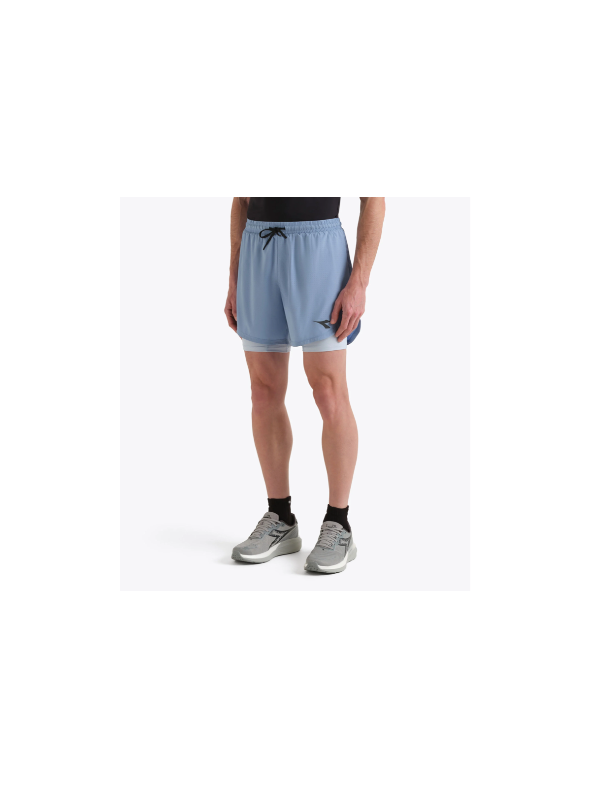 Diadora Shorts 2in1 5 Homme — Endless Sky | Short running 2‑en‑1 Réf. 102.182749-65233