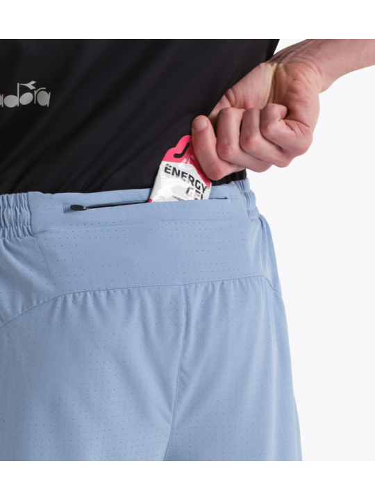 Diadora Shorts 2in1 5 Homme — Endless Sky | Short running 2‑en‑1 Réf. 102.182749-65233