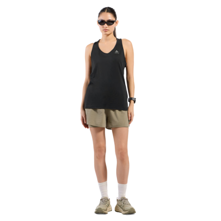 ODLO ESSENTIAL Tank Femme — Crew Neck Black | Réf. 313421-15000