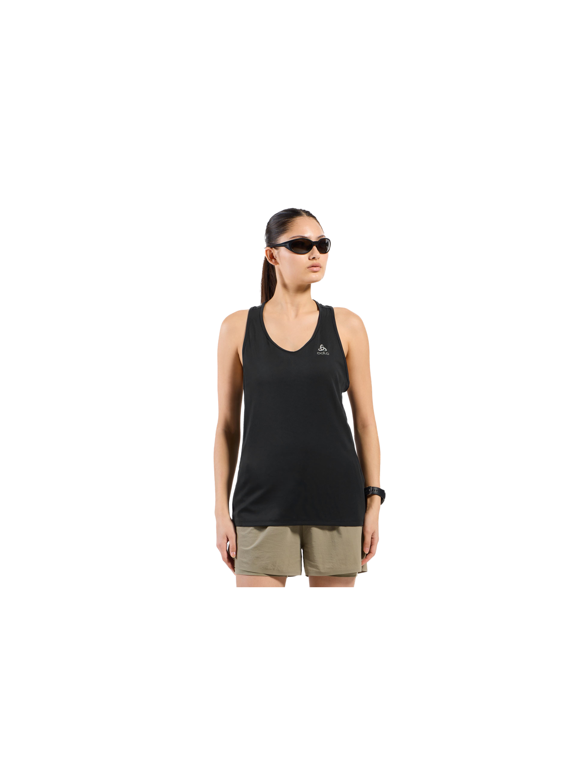 ODLO ESSENTIAL Tank Femme — Crew Neck Black | Réf. 313421-15000
